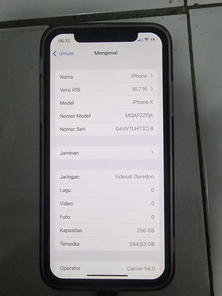 iPhone X 256gb all operator bebas reset batangan