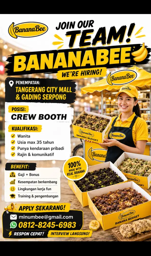 DI BUTUHKAN FREELANCE CREW BOOTH