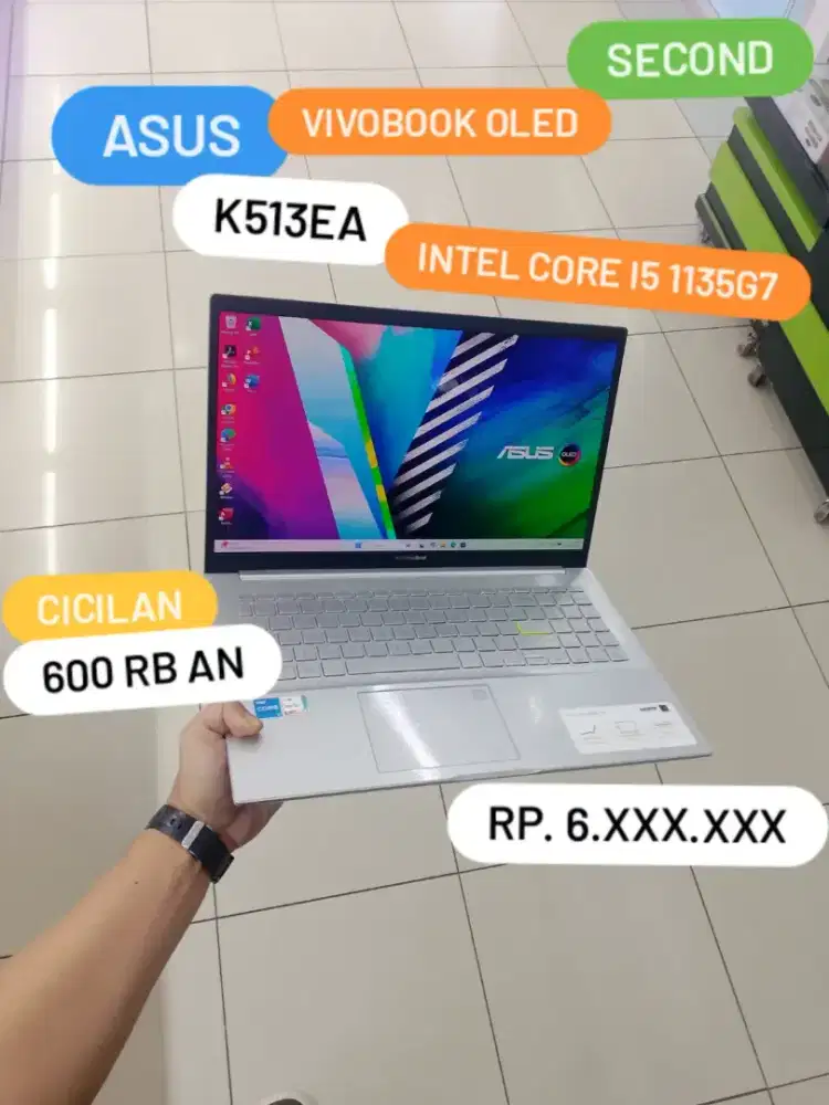 Laptop Asus Vivobook Oled i5 1135G7 Ram 8 GB SSD 512 GB