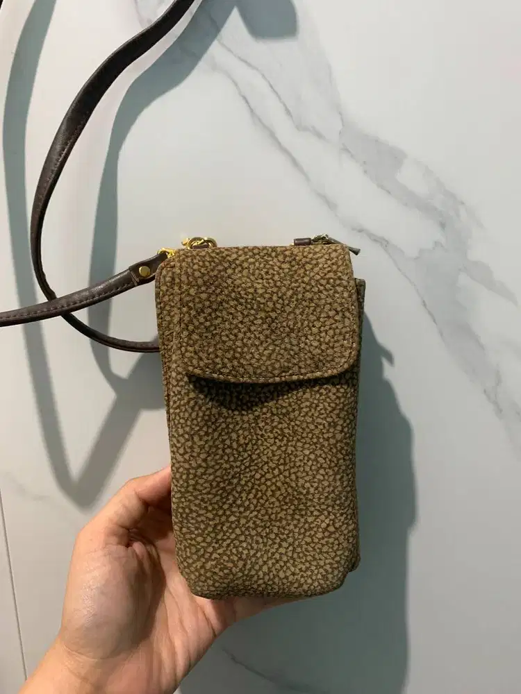 Tas Selempang Kulit (Ala Borbonese Suede Leather Sling Bag)