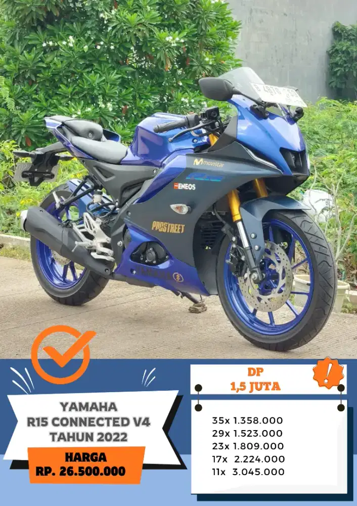 KM 9 RB!! YAMAHA R15 CONNECTED V4 TAHUN 2022