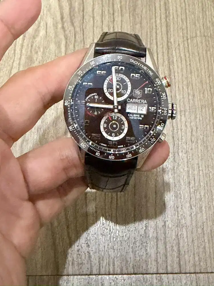 Original Tag Heuer Carrera Calibre 16 Brown Like New