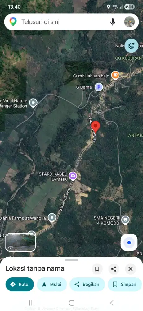 Dijaul tanah punggir jalan lokasi cumbi kenari