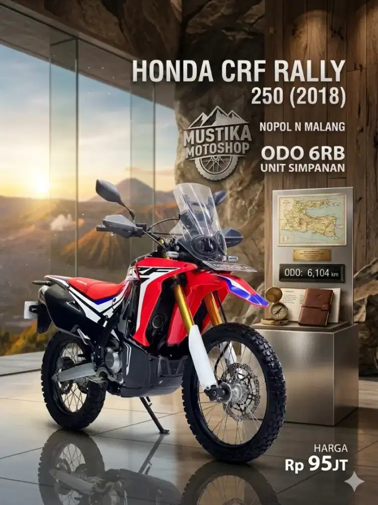 SUPER MULUS‼️ CRF RALLY 250 20218 ODO 6RB ASLI . READY 4 ADVENTURE ‼️