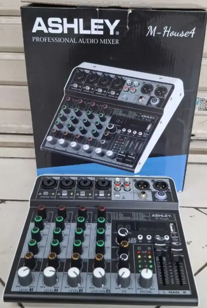 Mixer ASHLEY M-House4/M House4 Bluetooth USB Original 99DSP 4Channel