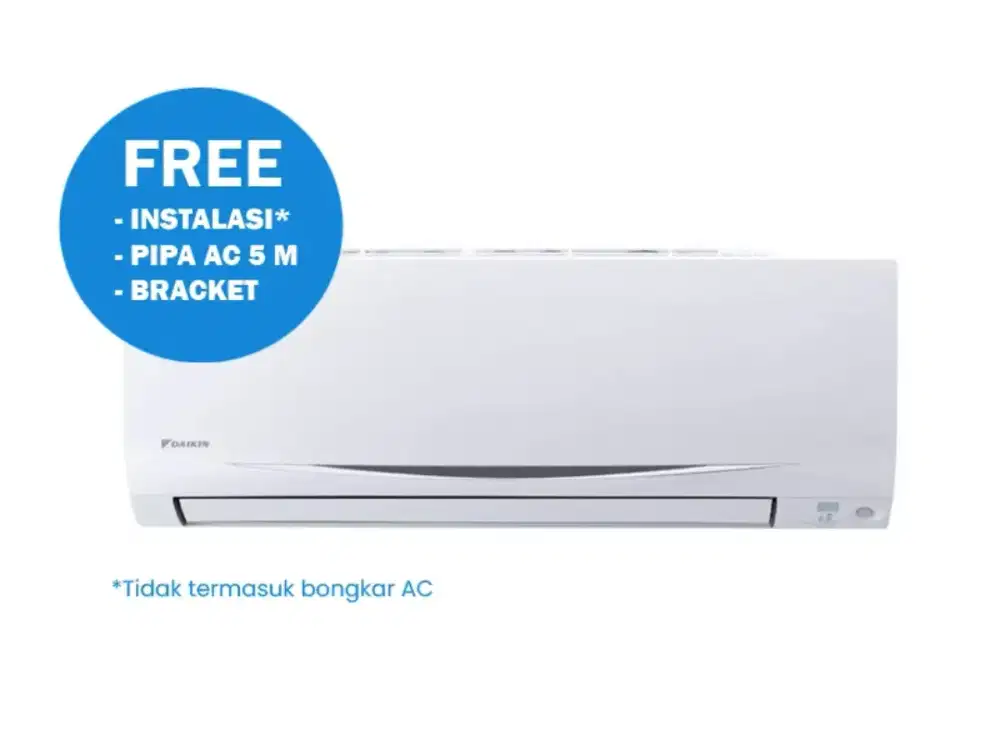 DAIKIN AC SPLIT 1 1/2 PK STANDARD - FREE INSTALLATION, PIPA & BRACKET