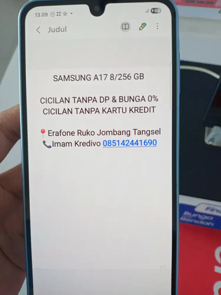 SAMSUNG A17 8/256 GB CICILAN TANPA DP
