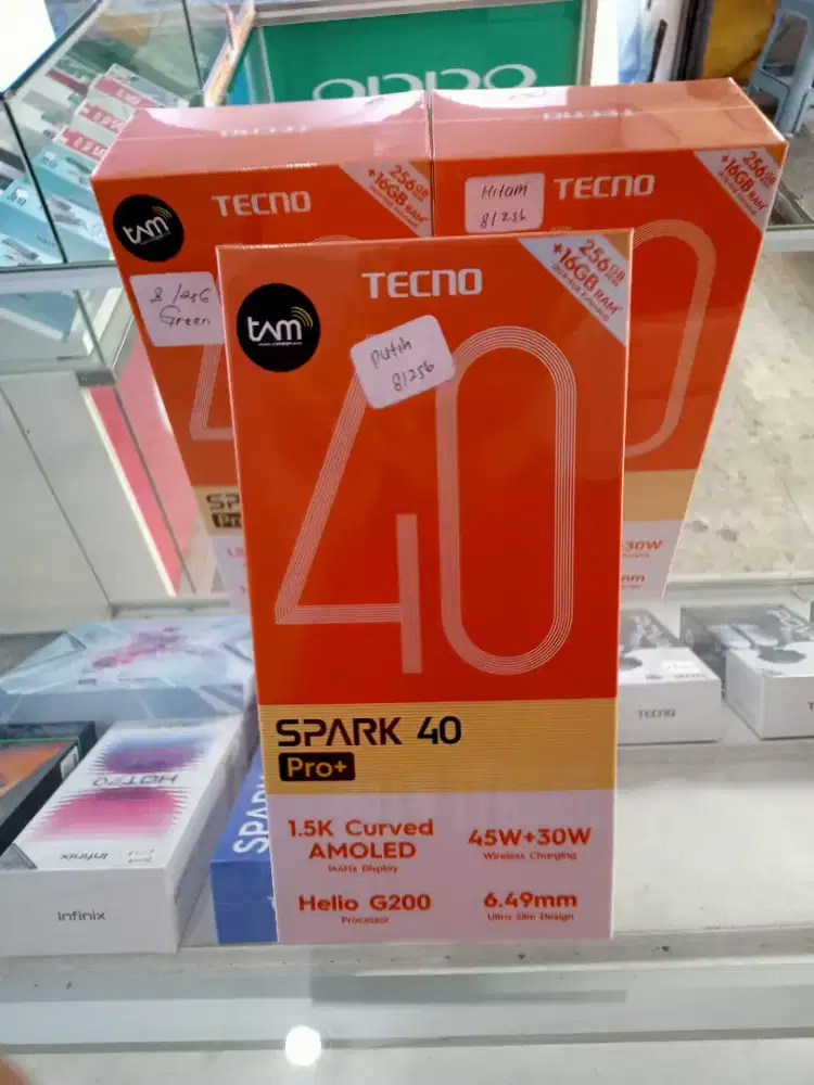 Tecno Spark 40 Pro+ 8/256GB Baru Resmi Gratiss Ongkir