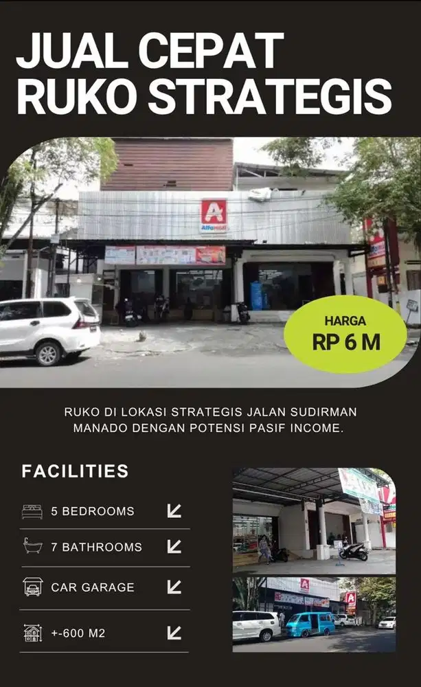 DIJUAL! Rumah Kantor fasilitas lengkap