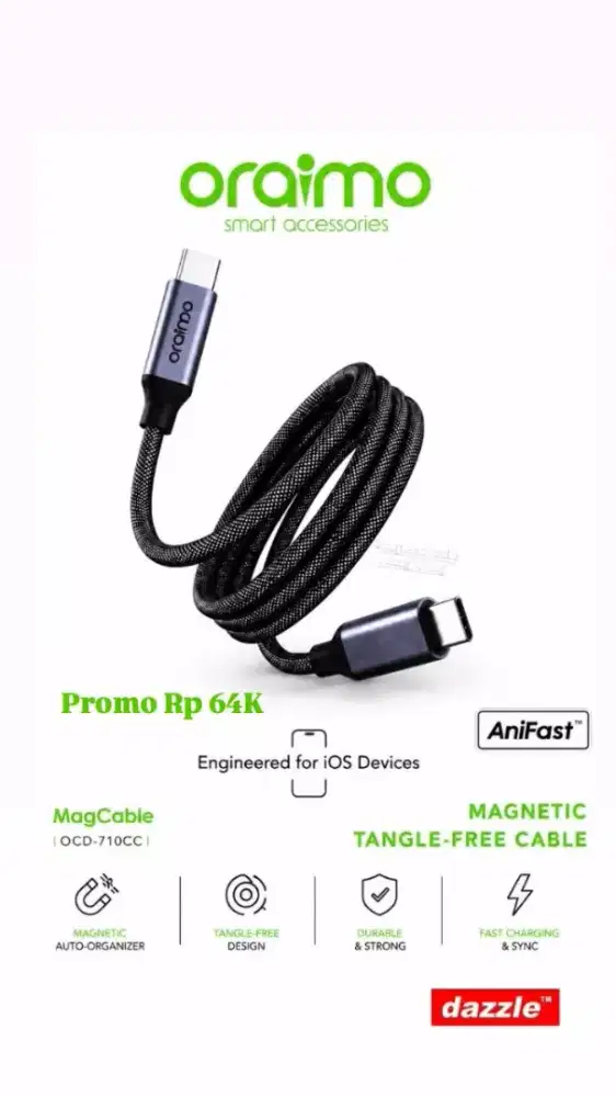 Kd oraimo ocd 710cc 3A 1m black