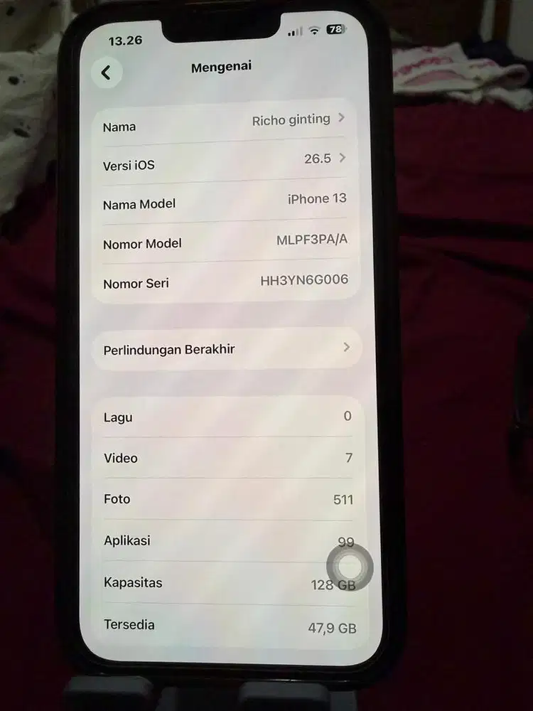 Dijual Iphone 13 128 gb ex ibox