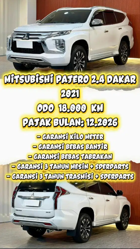 [ ODO 18.000 KM ] MITSUBISHI PAJERO 2.4 DAKAR AT 2021 ORIGINAL