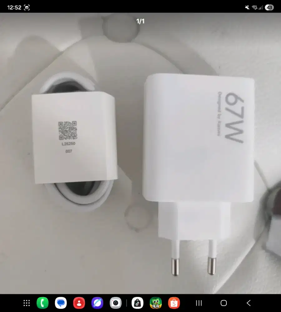 Kepala Charger original xiaomi 67watt+kabel original... nett