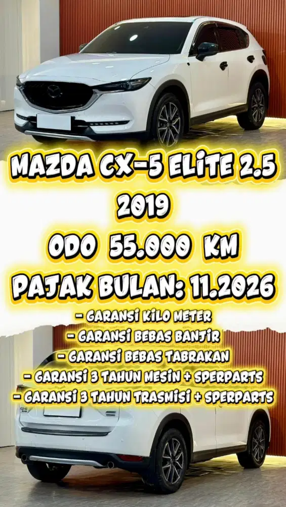 [ 3 YEAR WARRANTY ] MAZDA CX-5 ELITE 2.5 AT 2019 SIAP LANGSUNG PAKAI