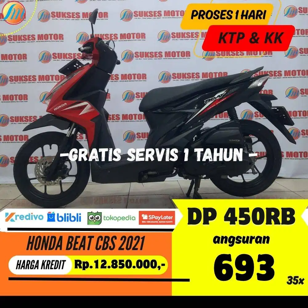 PROMO DP 450RIBU HONDA BEAT CBS 2021 ANGSURAN SANGAT RINGAN BERGARANSI
