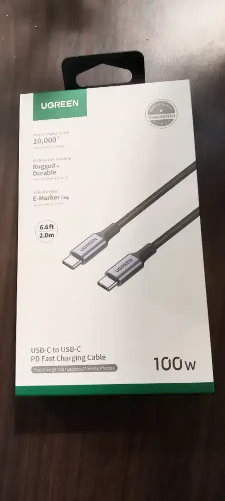 UGREEN 70429 Kabel Data Charger USB Type C to C PD QC 4.0 2M 5A 100W