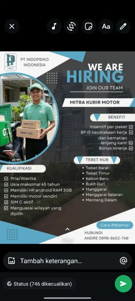 Lowongan Rider GTL