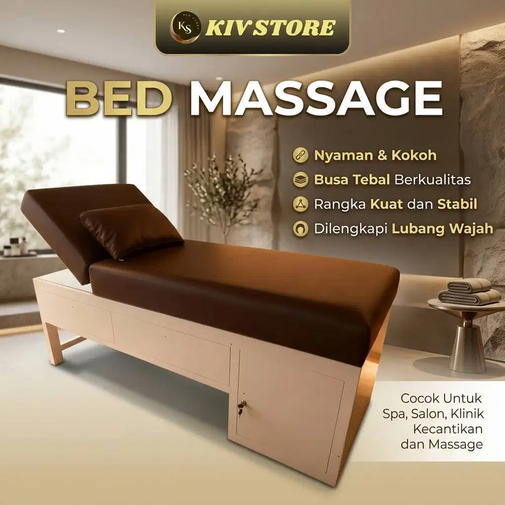 Bed Massage Kayu Jati Landa – Tempat Tidur Pijat Profesional untuk Spa