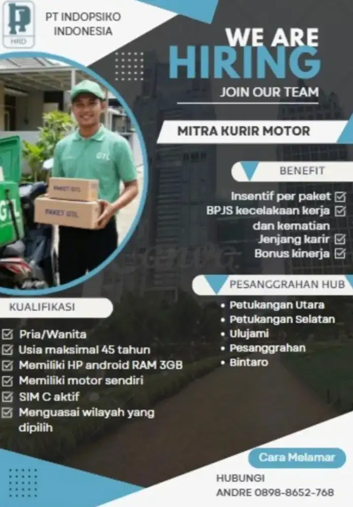 Lowongan Pekerjaan GTL Pesanggrahan