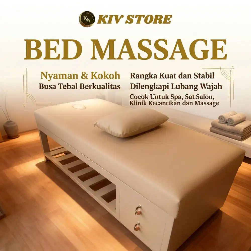 Bed Massage Profesional Kayu Solid – Tempat Tidur Pijat Spa Salon Klin