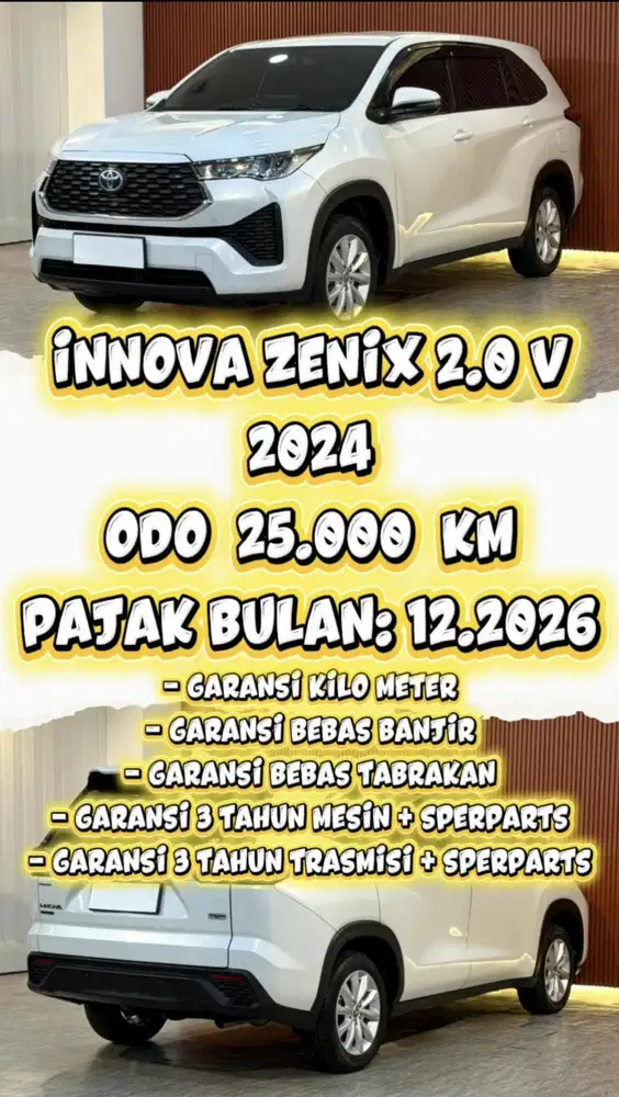 [ ODO 25.000 KM ] TOYOTA INNOVA ZENIX 2.0 V AT 2024