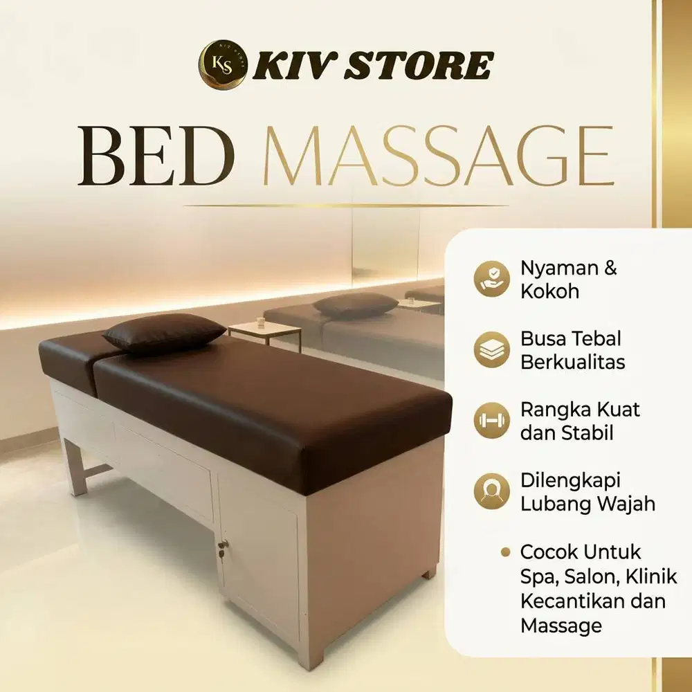 Bed Pijat Spa Kayu Tebal – Nyaman untuk Terapi dan Relaksasi