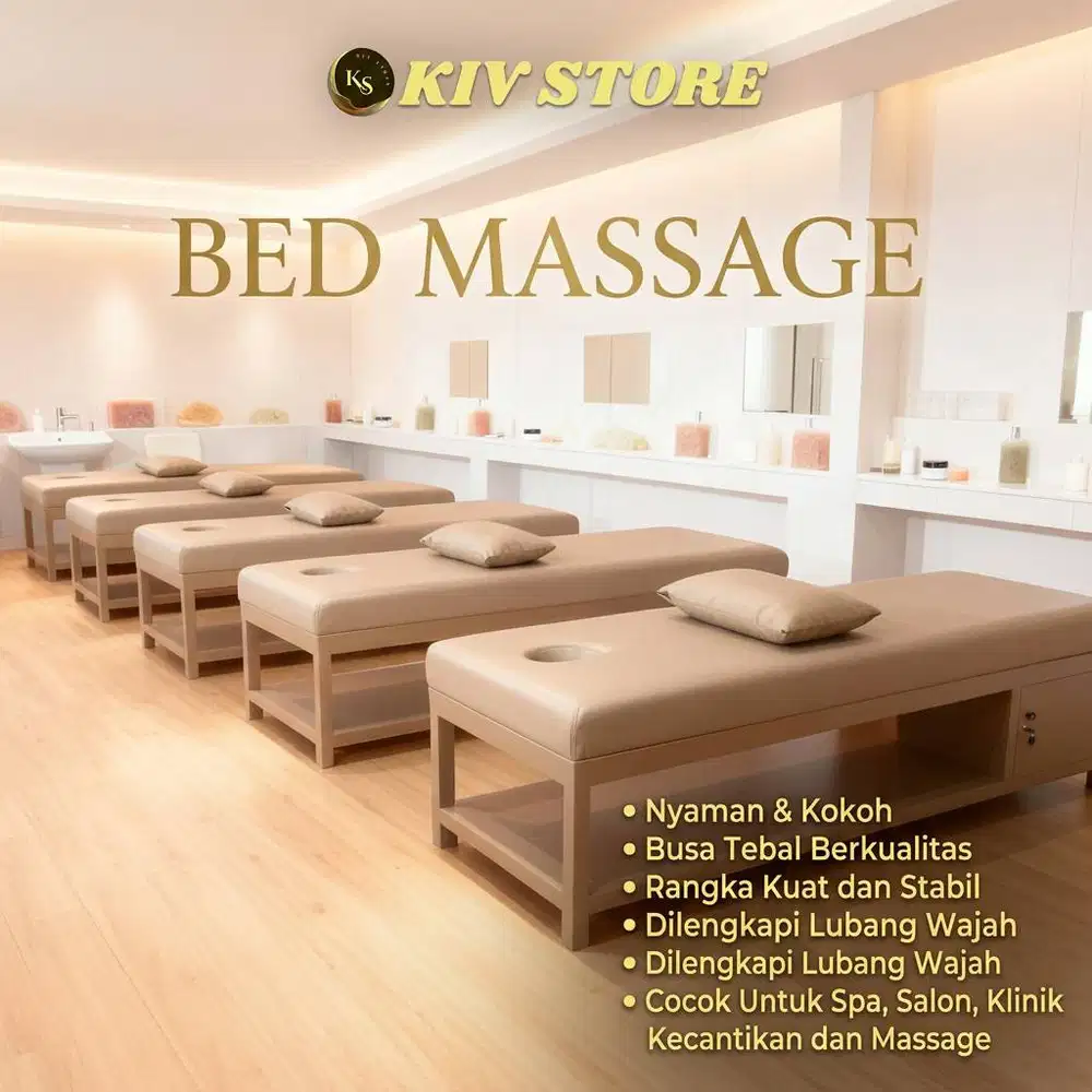 Bed Massage Salon & Spa – Rangka Kayu Kuat dengan Busa Tebal