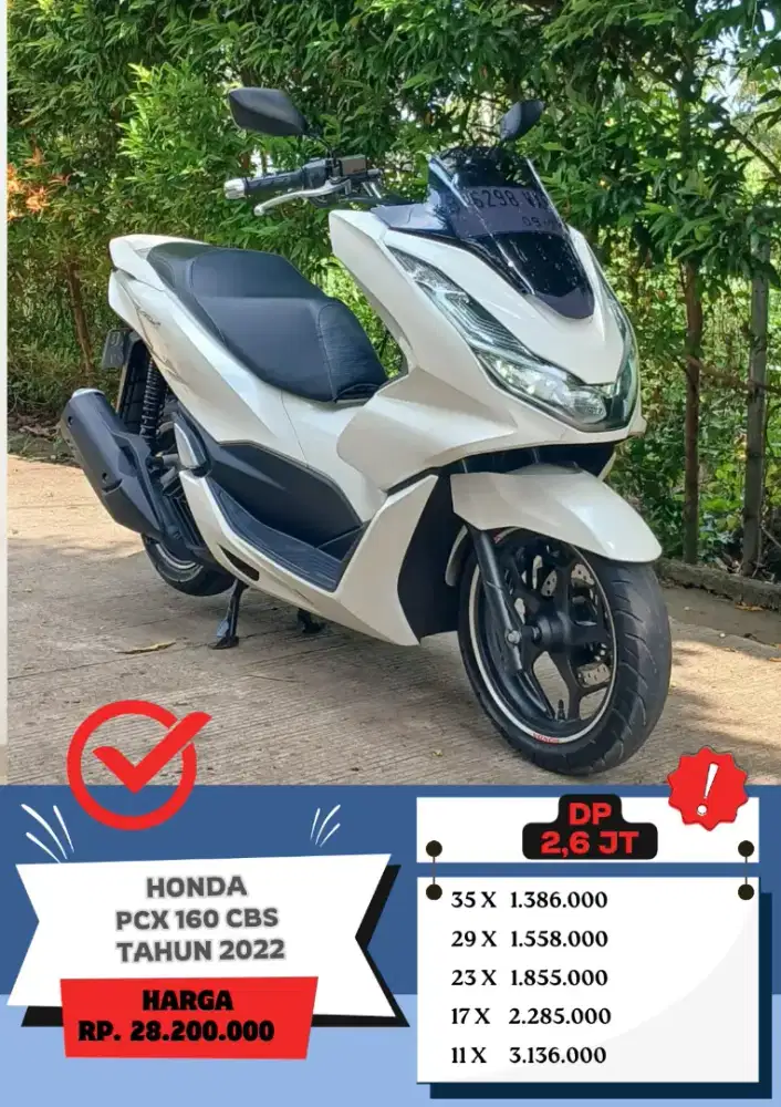 Honda PCX 160 CBS Tahun 2022 KM 14Ribu