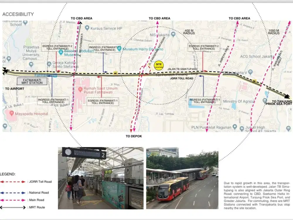 Rare Listing! Tanah Komersial Strategis di TB Simatupang, Zona Perdagangan & Jasa