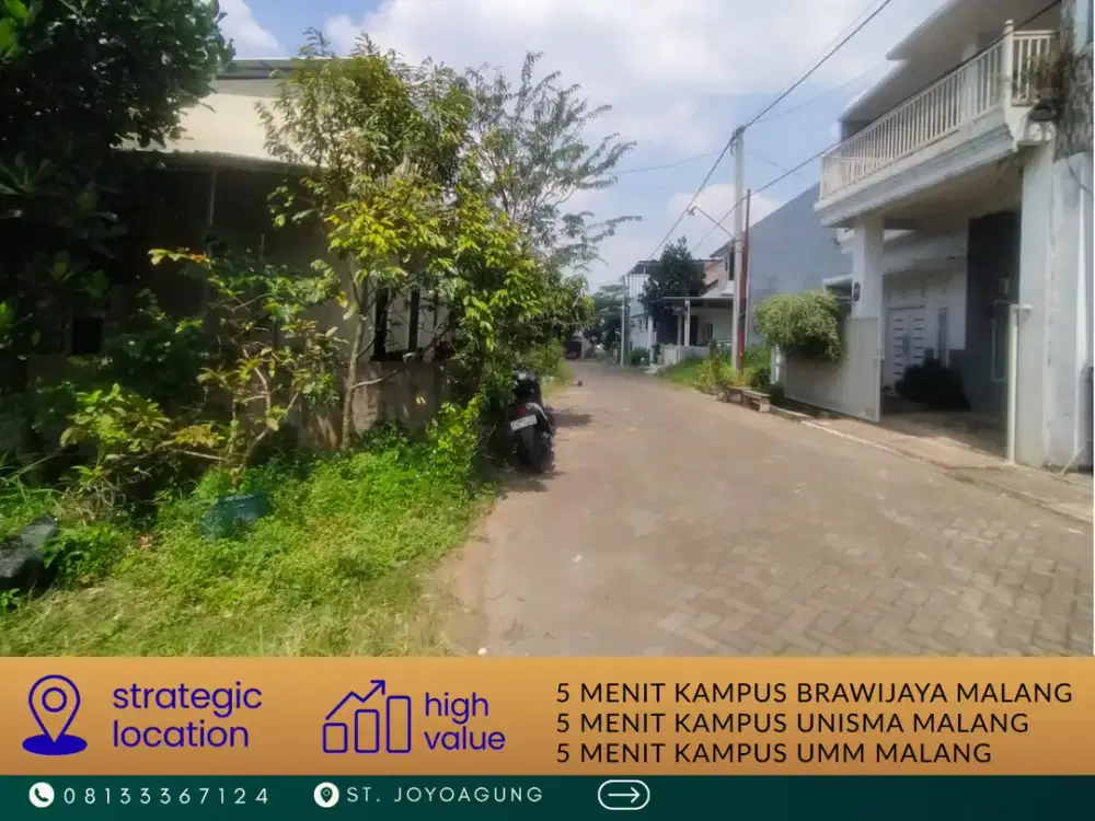 SHM Tanah Strategis 5 Menit Malang Town Squere
