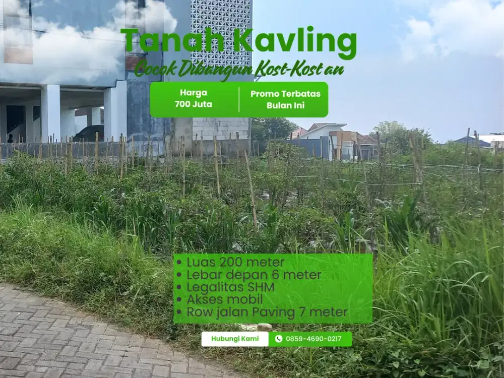 5 Menit Kampus Muhammadiyah Malang Row Jalan 6 Meter Tanah Malang Cocok Bangun Kos Kosan