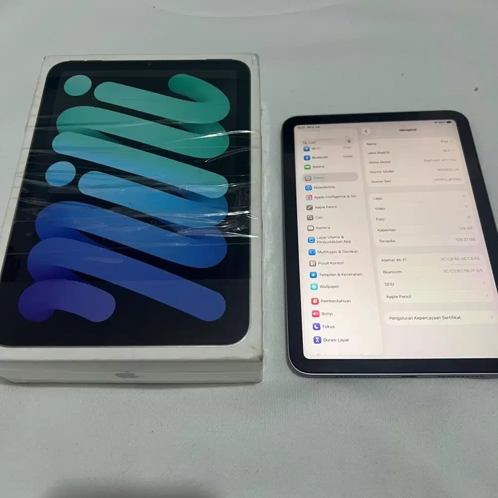 ipad mini 7 128gb wifi only ex inter fullset second
