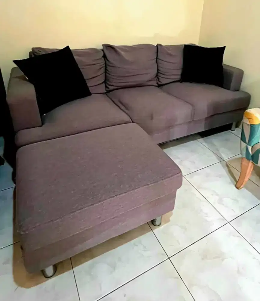 Jual Sofa Informa L 3 seater + 1, kondisi 90% mulus bersih