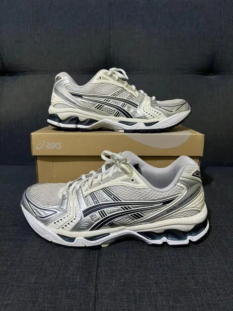 Asics Gel Kayano 14 Silver White Cream Black
