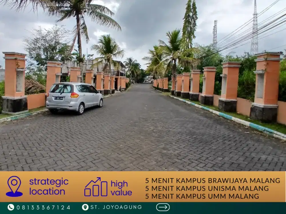 Tanah Prospektif Lebar Jalan 7 Meter 5 Menit Kampus UMM Malang