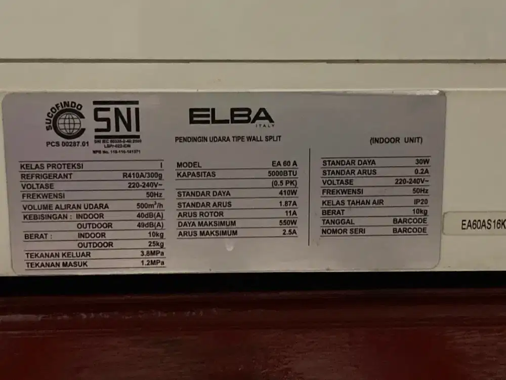 Dijual AC ELBA 0,5 PK