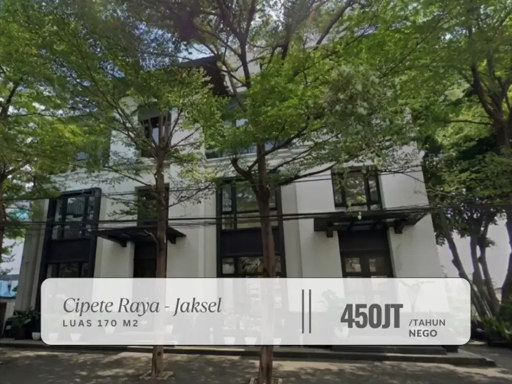 Lahan Komersial Cocok Untuk Studio Pilates, Wellness, dan Cafe Berlokasi Strategis di Cipete Dekat Stasiun MRT Jaksel