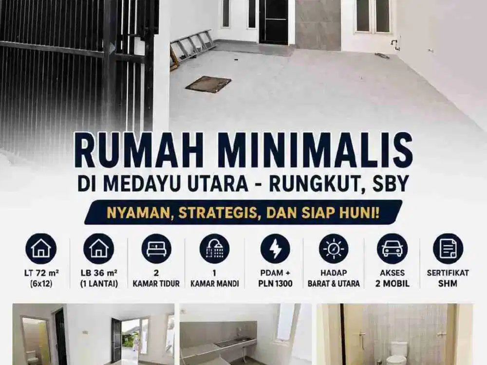 Murah‼️Baru Renov, Rumah Minimalis Siap Huni di Medayu utara