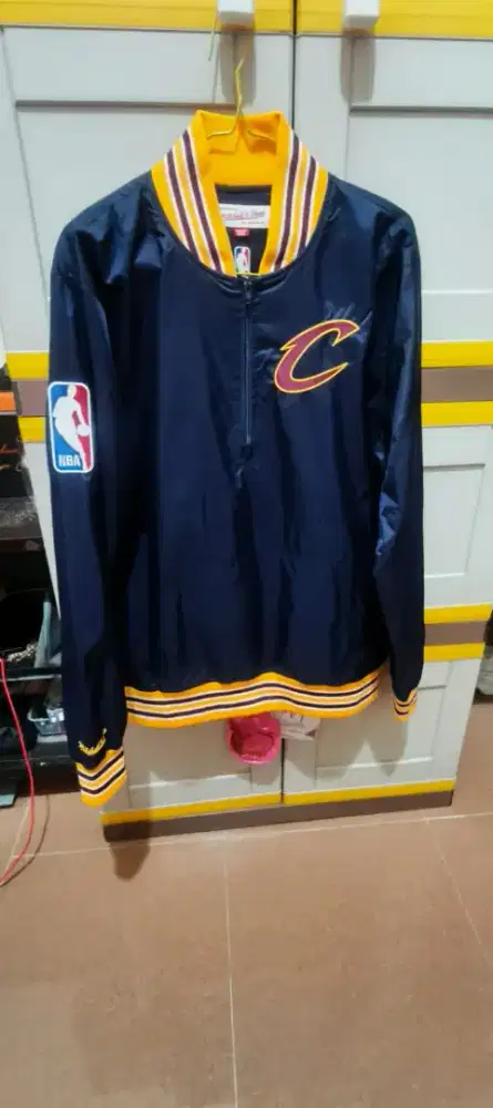 Jaket Half Zipper mitchell & Ness x Nba