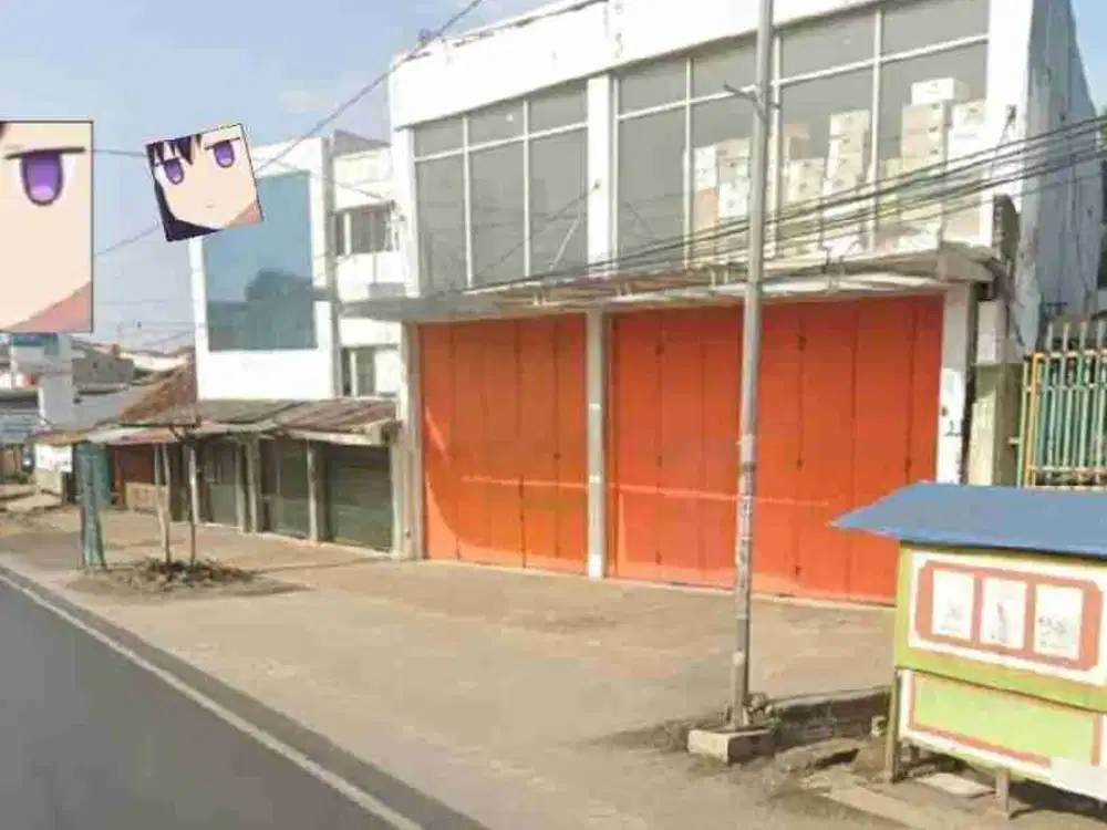 Disewakan Ruang usaha cocok untuk gudang Lokasi Di pinggir jalan raya, Bantar Gebang bekasi, Akses kontainer