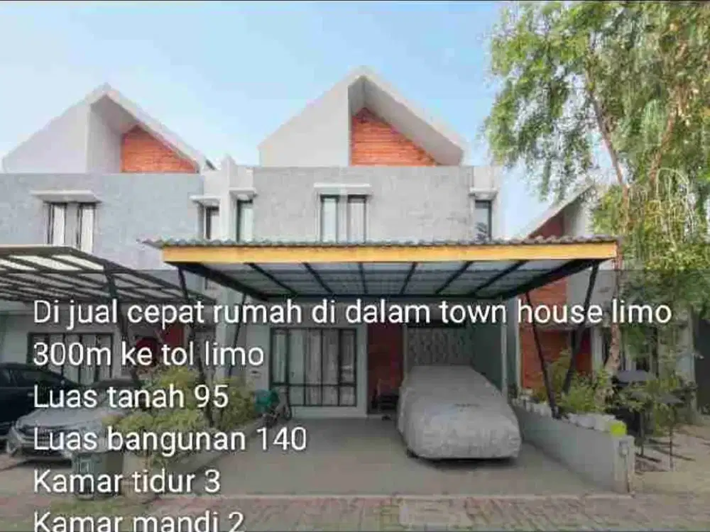 Jual Rumah dlam cluster di Limo perumahan Catalya hanya 300 m dari pintu tol