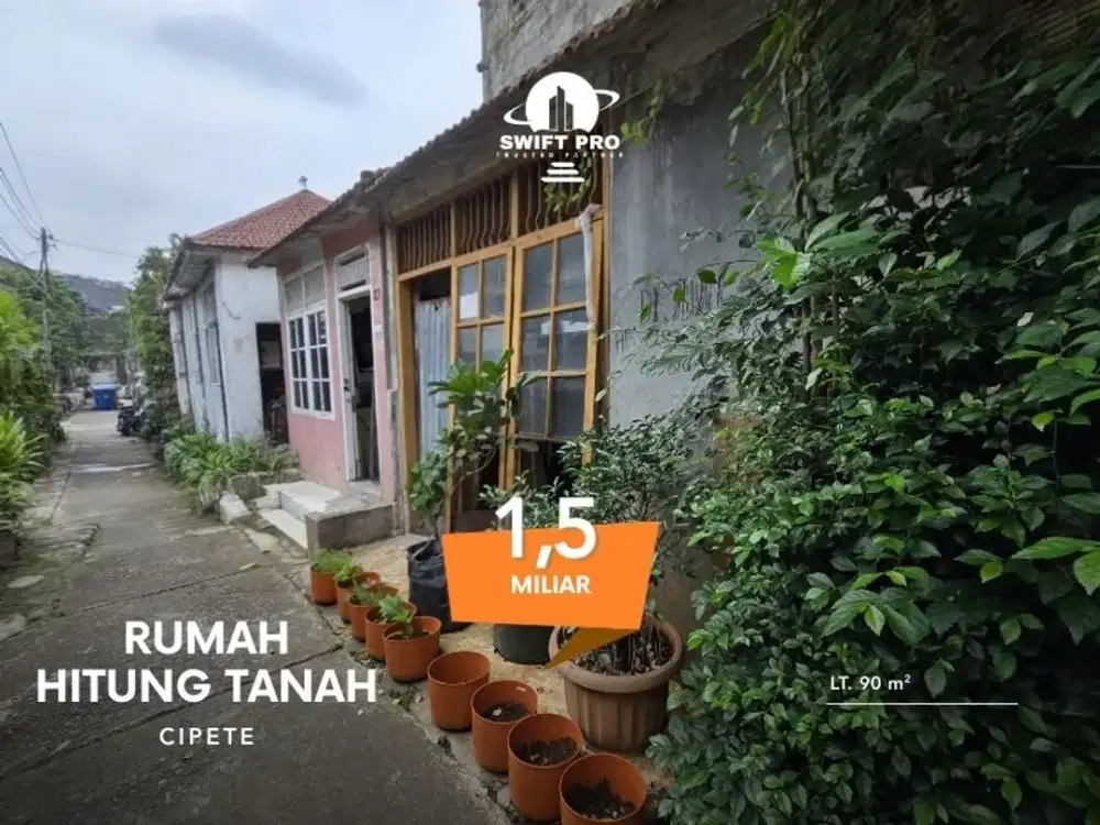 Hitung Harga Tanah saja,Termurah masih bisa (Nepis) lho!,lokasi strategis di Cipete 200m dari sta MRT,jl anggrek,Jakarta selatan