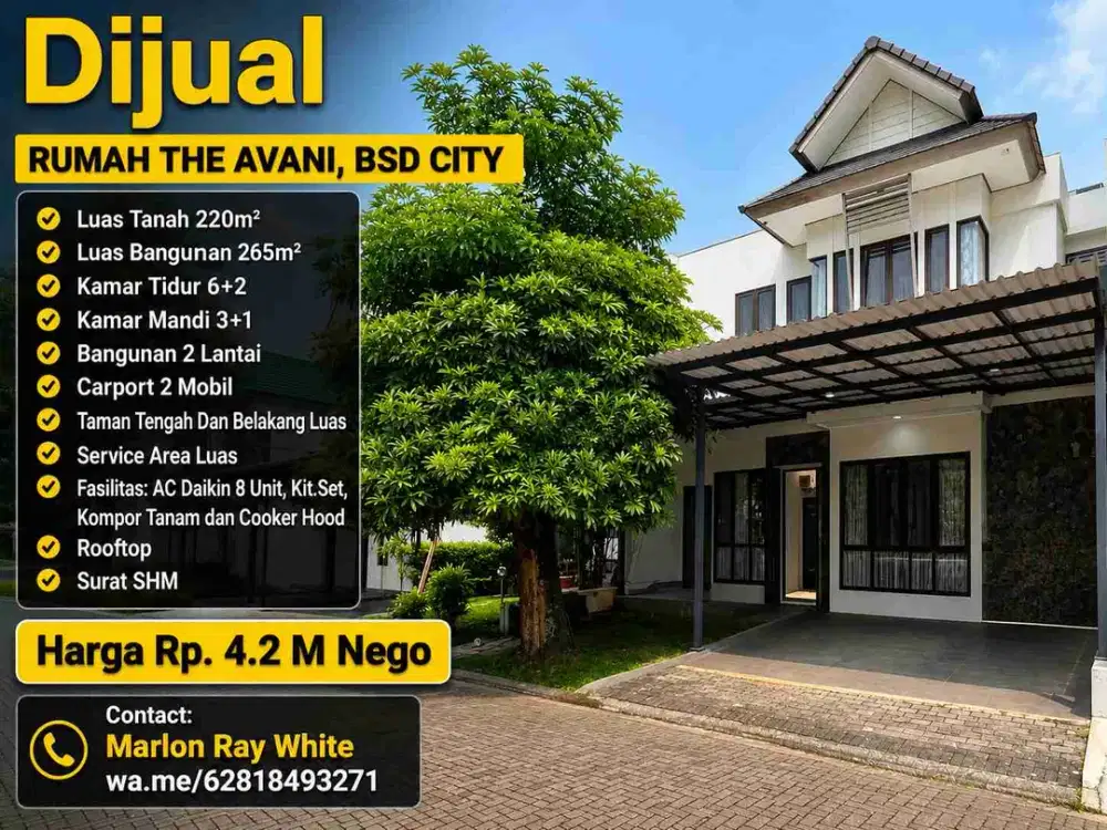 Rumah siap Huni  semi furnishes  di Bsd Avani