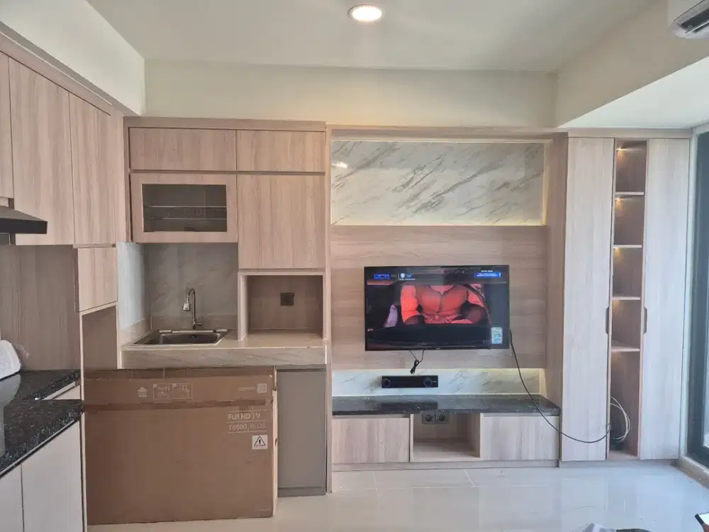 Apart Meikarta, District 2, Riviera Lt8. Luas 48, 2BR full furnished, siap huni dan dekat kawasan pertokoan dan Industri di Lippo Cikarang, Bekasi