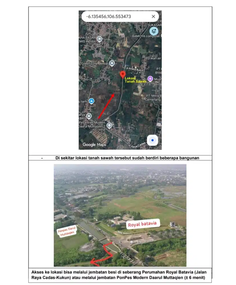Lahan tanah sawah