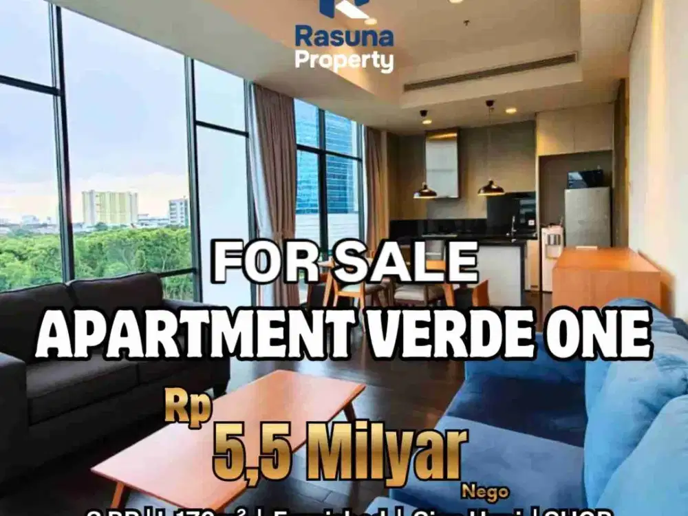Dijual, Apartment Verde One, 3 Br, Full Furnished (Bagus) , Siap huni, Cocok untuk investasi