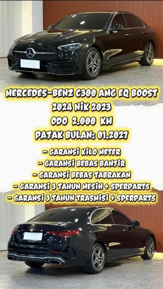 [ ODO 2.000 KM ] MERCEDES-BENZ C300 AMG EQ BOOST 2.0 AT 2024 NIK 2023