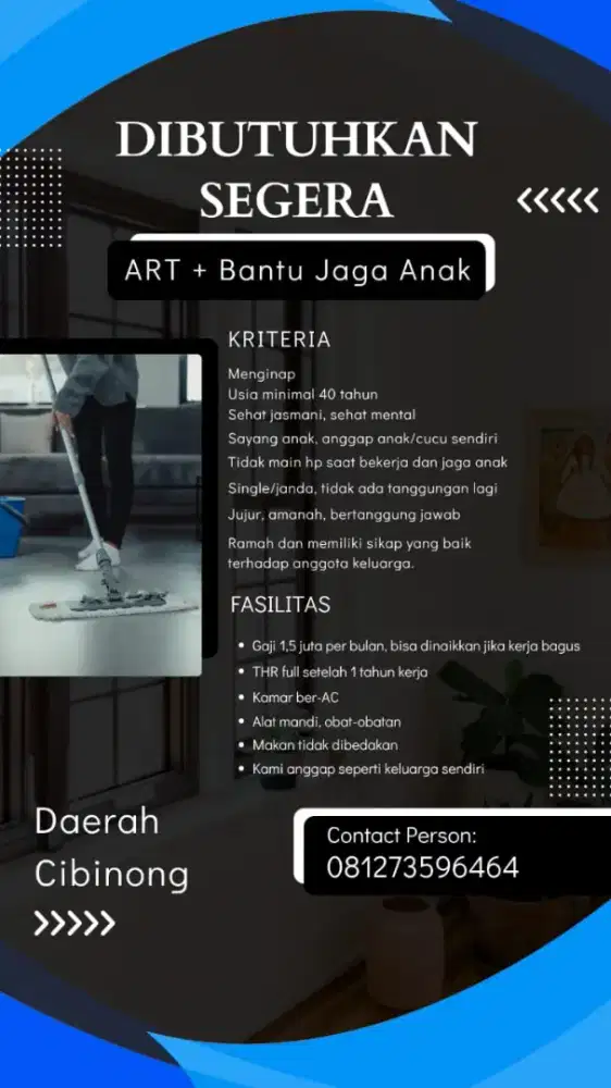Butuh ART + jaga anak