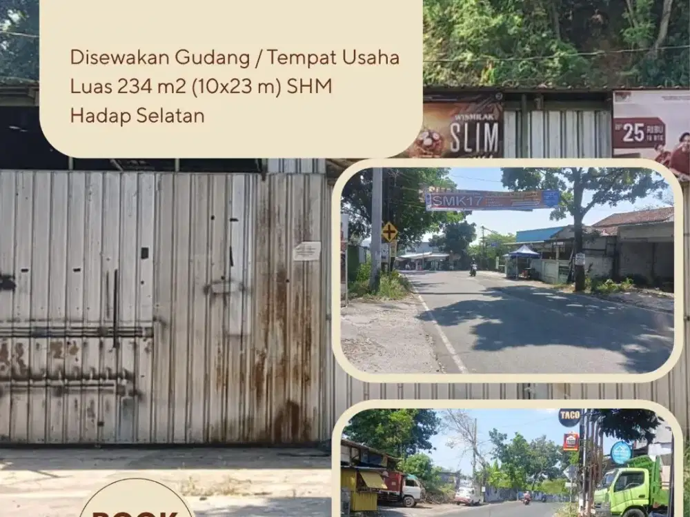 Disewakan Gudang / Tempat Usaha Strategis Jalan Elang Sambiroto Tembalang