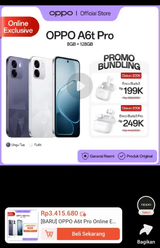 OPPO A6T Pro 8/128